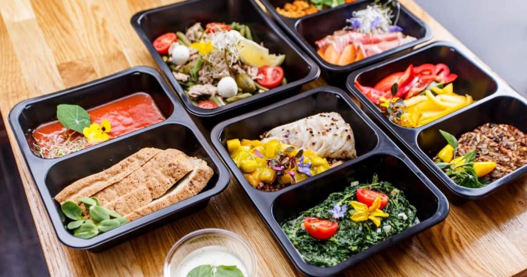 healthy food and fitness meal